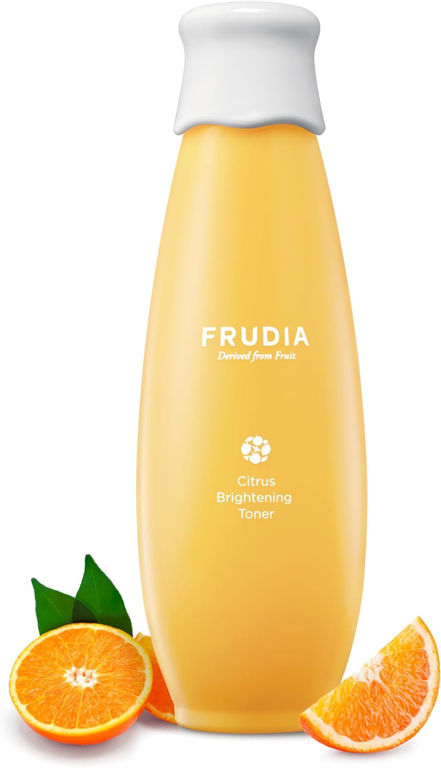 WELCOS FRUDIA Citrus Brightening Toner | Vitamin C Toner w/Mandarin Peel Extract, Vegan Vitamin C & Mela-Zero | Korean Skin Care Toner for Sensitive Skin | Dark Spot Toner (6.59 fl oz)