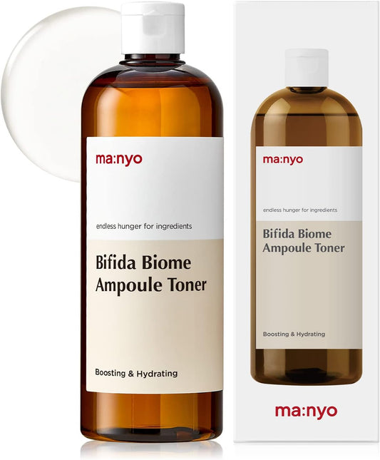 MANYO FACTORY Bifida Biome Ampoule Toner 13.5 fl oz (400ml) Moisturizing Toner for Face, 5-types-of Hyaluronic Acid, Daily Firmness, Korean Skincare for Women and Men