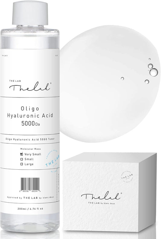 Blanc Doux Oligo Hyaluronic Acid Facial Toner 6.76 Fl Oz Vegan Hypoallergenic Intense Ultra Hydrating Skin Essence Face Moisturizer Dry Sensitive Acne-Prone Age-Defying Cotton Pads Korean Skin Care