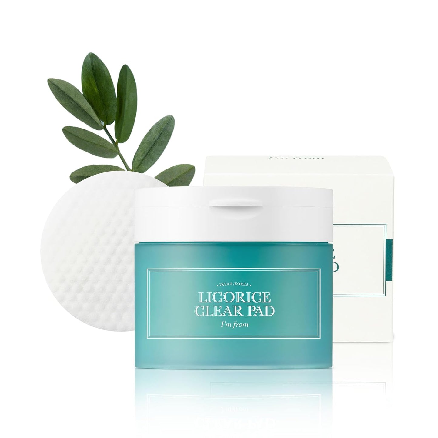 I'm from Licorice Clear Pad 200ml, 60 Toner Pads, 87% Korean Licorice, Calming & Gentle Exfoliating Toning Pads for Breakouts, Soothing, Hydrating for Sensitive & Irritated Skin