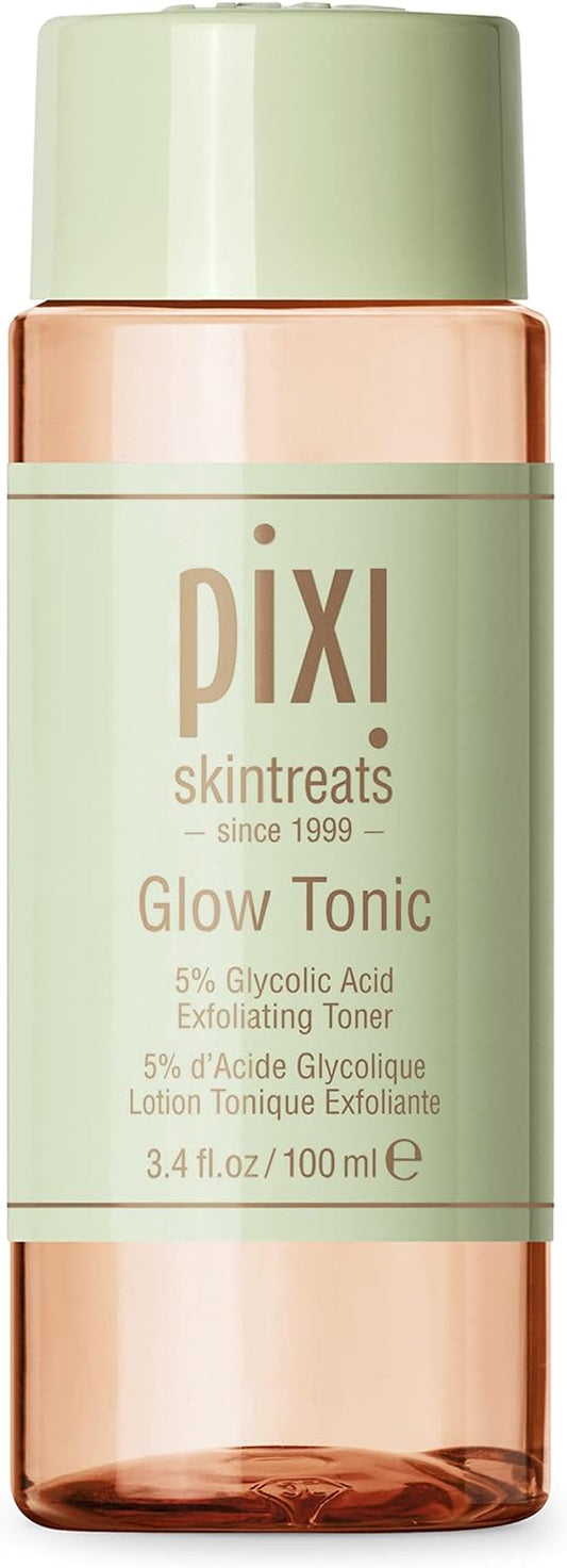 Pixi Beauty Glow Tonic 100ml | Balancing Face Toner | Glycolic Acid Toner for Radiant Skin | Daily Brightening Toner | 3.4 Fl Oz