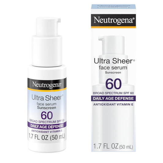 Neutrogena Ultra Moisturizing Face Serum with SPF 60 Sun Protection Factor, 1.7 Ounce