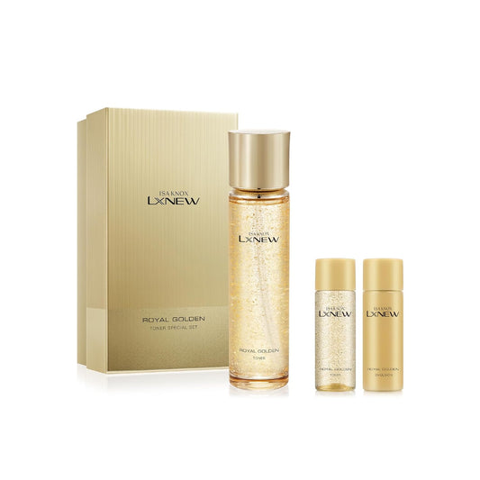 ISA KNOX LXNEW Royal Golden Toner Set (6.5fl oz) - Luxury Gift Set for Ultimate Facial Care for Rejuvenation and Youthful Radiance, Niacinamide, Propolis| Korean Skincare,