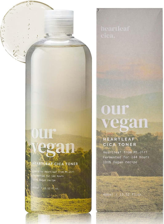 MANYO Factory Our Vegan Heartleaf CICA Toner Korean Skin Care 13.52fl oz (400ml) (ENG Version)