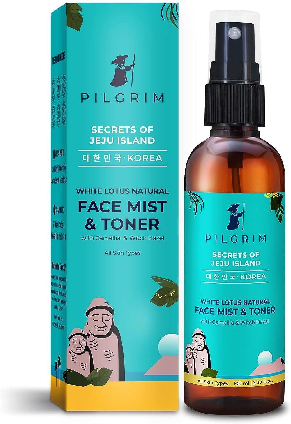 Korean Beauty White Lotus Refreshing Face Mist & Toner | Toner for Glowing Skin | Alcohol-Free Mist & Toner for Open pores Tightening | Korean Skin Care Products | Women & Men | 100 ml