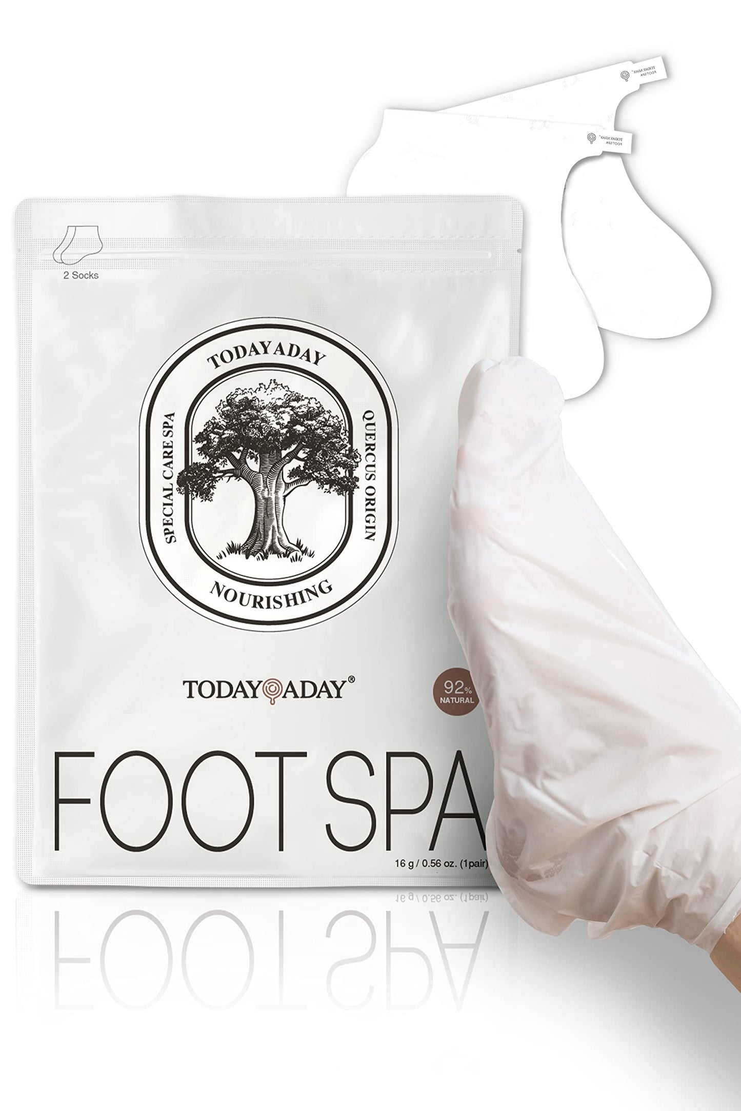 TODAYADAY Moisturizing Foot Mask for Dry Cracked Feet 5 Pairs | At Home Foot Spa Kit | Foot Gloves that Remove Dead Skin | Pedicure Supplies & Foot Care Products | Foot Care for Women & Men