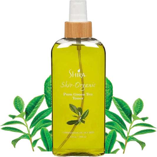 Shira Shir-Organic Pure Green Tea Toner Natural Refreshing- Hydrating Toner for Face for Normal to Oily Skin Type (200ml)