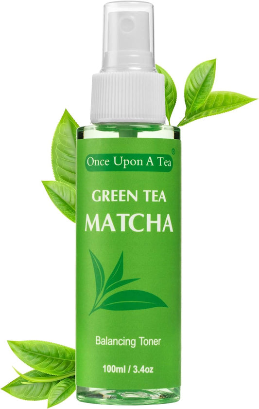Green Tea Matcha Facial Toner, Alcohol-Free, All Natural Face Spray, Best Pore Minimizer & Calming Skin Treatment for Sensitive, Refreshing, Dry & Combination Types, Prep for Serum & Moisturizer