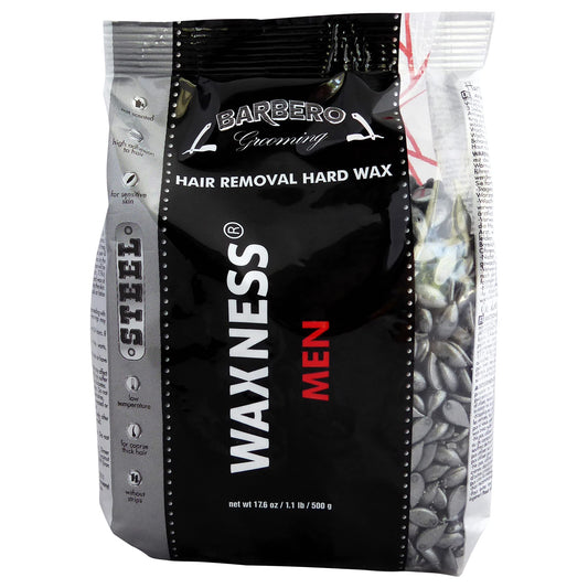 Waxness Wax Necessities Barbero Grooming Hard Wax Steel for Men 1.1 Pounds