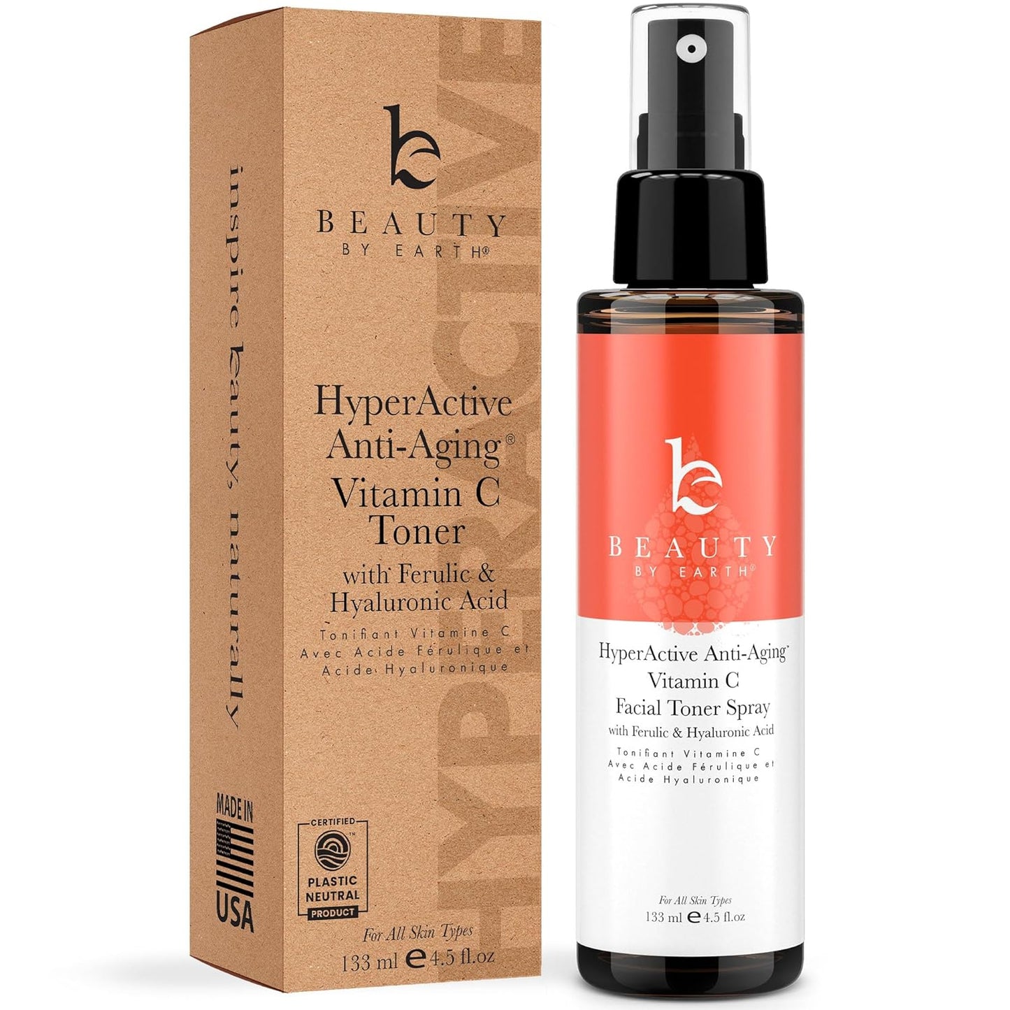 Face Toner - Vitamin C Facial Spray, Facial Toner & Skin Toner, Aloe & Witch Hazel Toner for Face Spray, Face Toner for Women & Men, Hydrating Toner for Oily Skin & Dry Skin, Light Astringent for Face