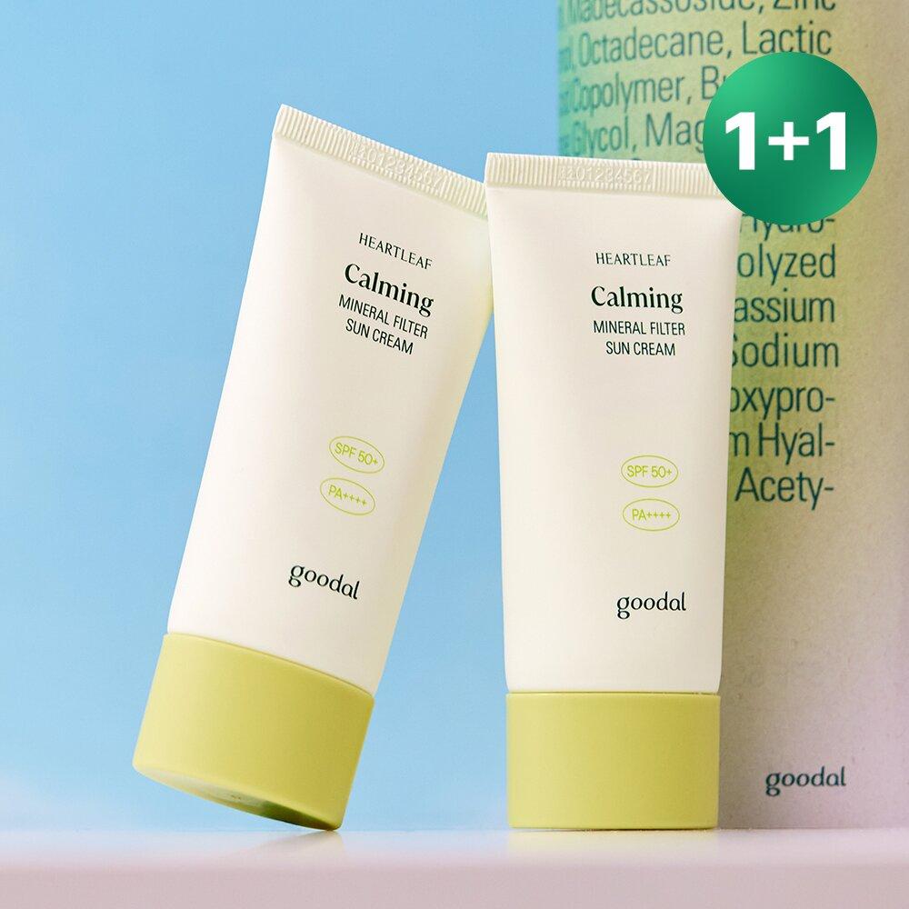 [Limited Set] goodal Heartleaf Calming Mineral Filter Sun Cream 50mL 1+1 Special Set