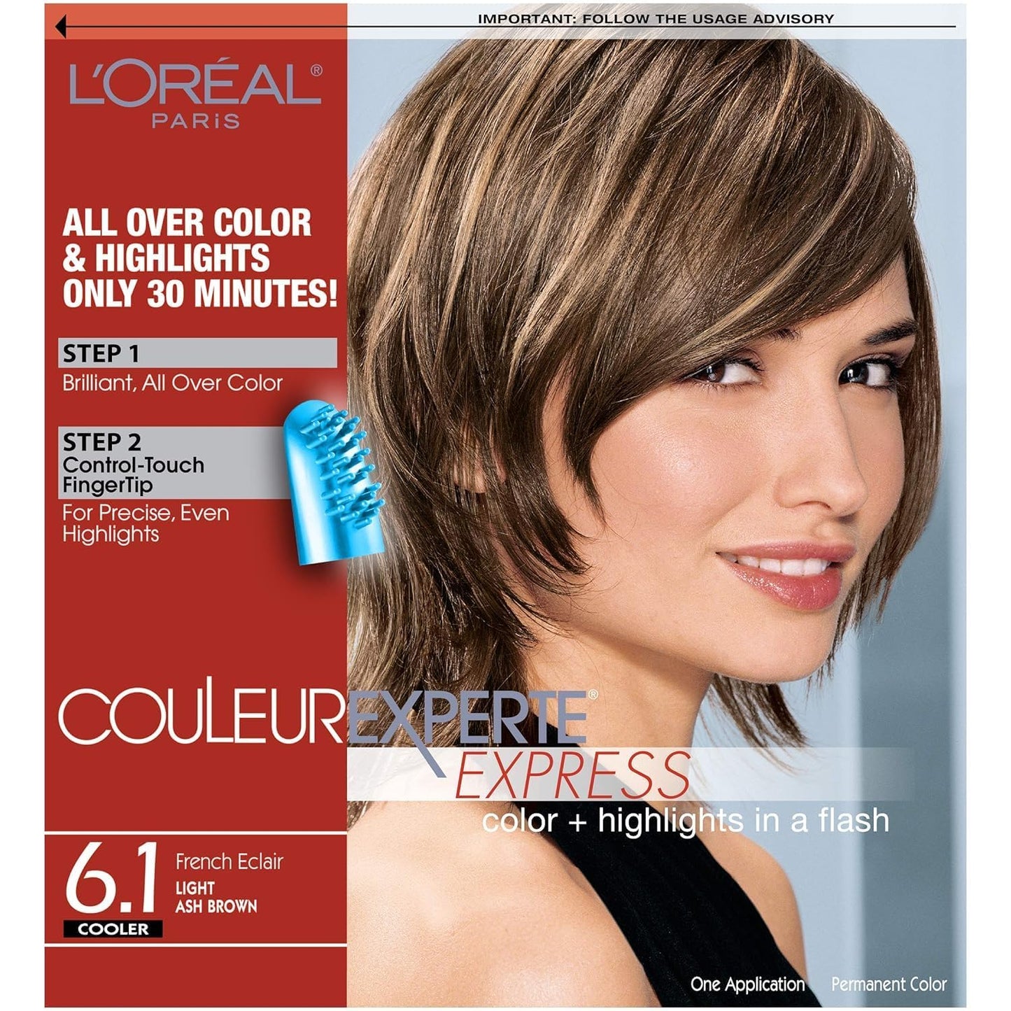 L'Oreal Paris Couleur Experte 2-Step Home Hair Color and Highlights Kit, French ∆íclair