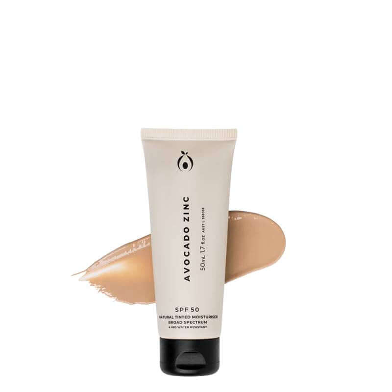 Avocado Zinc SPF 50 Natural Tinted Moisturiser - Light