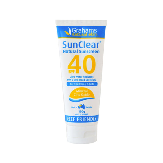 Grahams Natural SunClear Natural Sunscreen SPF 40 (for Children & Adults) 100g