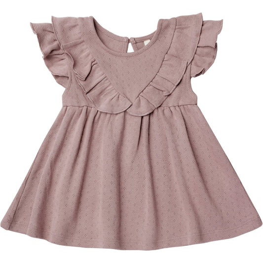 Quincy Mae Sleeveless Ruffle V Dress | Lilac