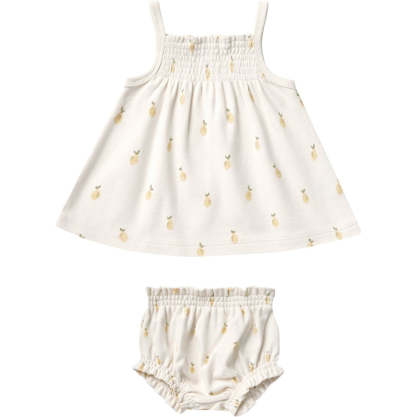 Quincy Mae Smocked Tank + Bloomer Set | Lemons