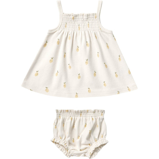 Quincy Mae Smocked Tank + Bloomer Set | Lemons