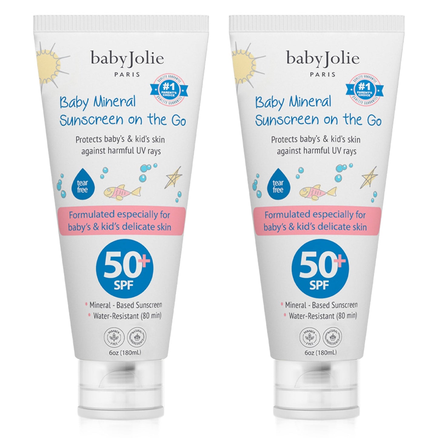 Baby Mineral Sunscreen, 6oz  |  2 pack