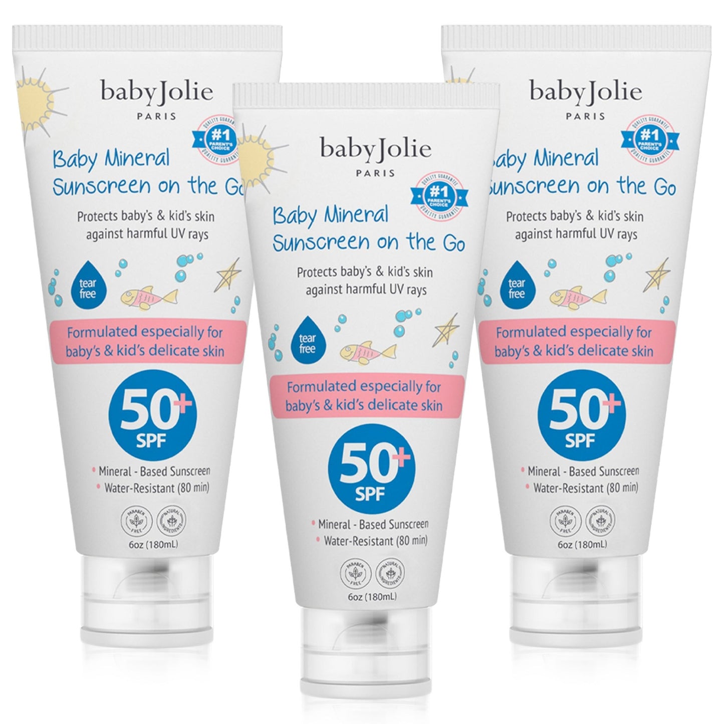 Baby Mineral Sunscreen, 6oz  |  3 pack