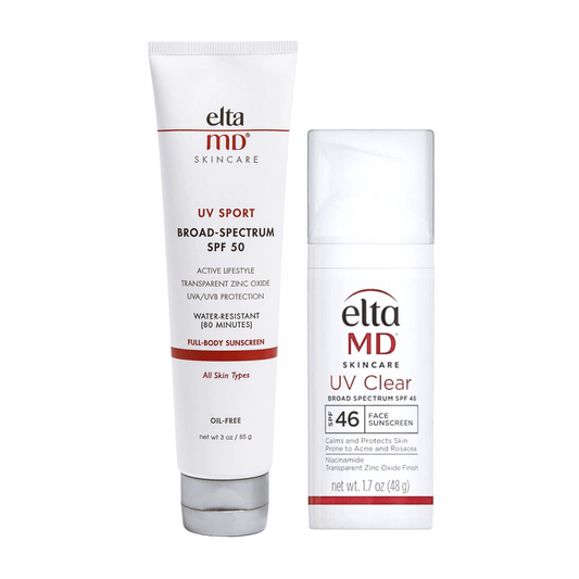 EltaMD Face and Body DUO - UV Clear Untinted SPF 46 + UV Sport SPF 50 ($71 Value)