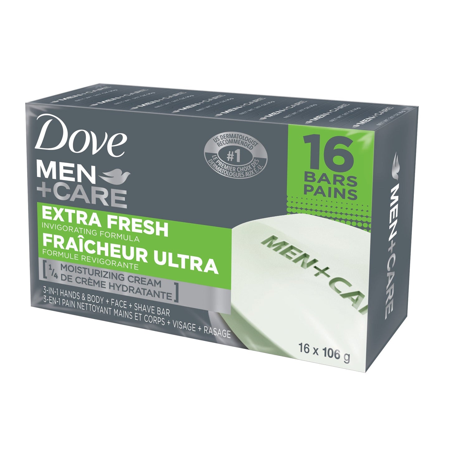 Dove Men + Care Extra Fresh Bar, 16 x 106 g