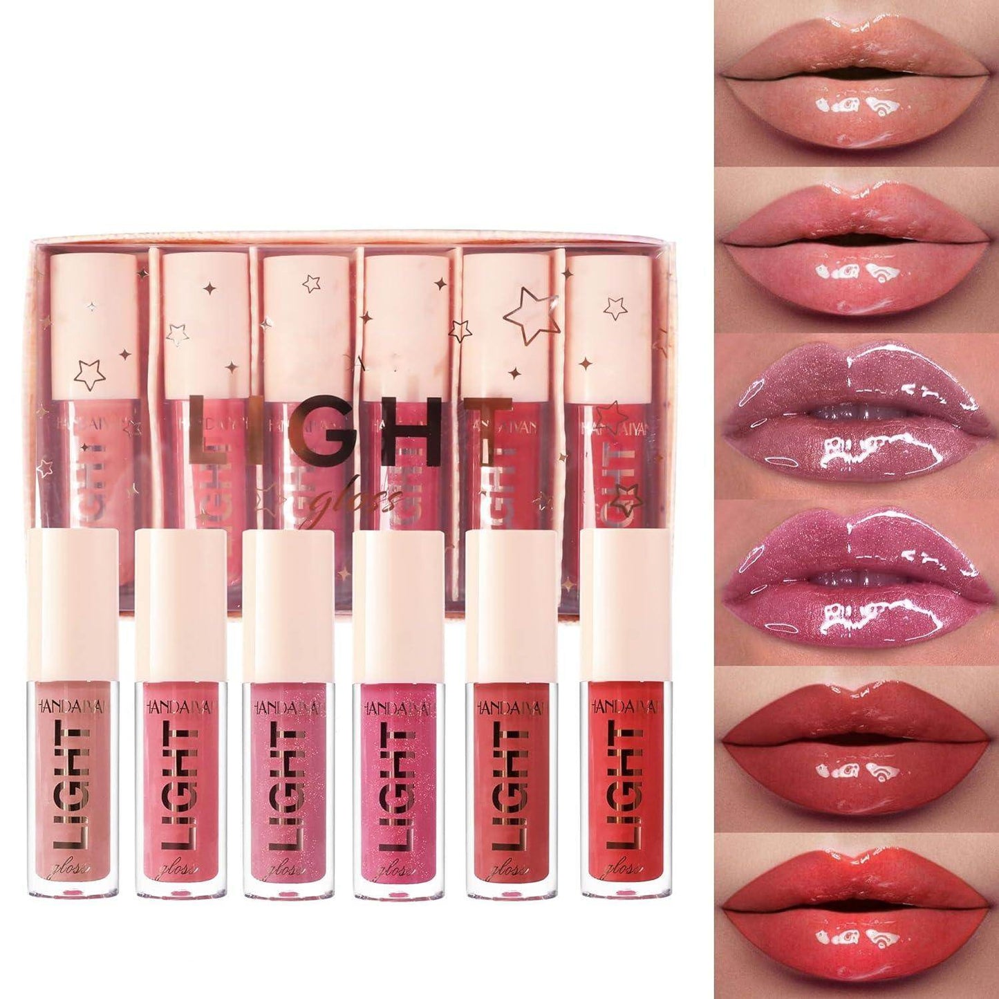 Women's Personal Care - Beauty 6PCS Hydrating Lip Gloss Neutral Nude Nourishing Glossy Lipgloss
